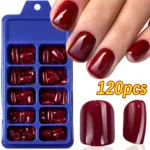 120Pcs 9-Colors French Fake Toenails Summer Short Sqaure Press On Toe Nails Tips Glossy Nude/Pink/Brown Full Cover False Toenail - Image 13