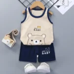 Children Sets Kids Clothes Boys Girls Vest Suit  Summer Children's Clothing baby Cotton T-Shirts Shorts Tank Top Sleeveless - Image 10