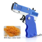 Rubber Band Launcher Toy with 60PCS Bands & Keychain - Image 5