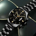 Fashion Men Stainless Steel Watch Luxury Calendar Quartz Wrist Watch Mens Business Watches for Man Clock Montre Homme - Image 2