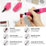 LULAA Portable Professional Electric Nail Drill Machine Manicure Tools Pedicure Drill Set Family Nail File Nail Drill Equipment - Image 4