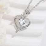 Elegant Style Heart shaped Pendant Necklace Hollow Design Mother's Day Gift Party Suitable for Best Friends Without Box - Image 22