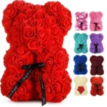 2026 Artificial Flower Eternal Rose Teddy Bear for 520 Mom Mother's Day Birthday Valentine's Day Anniversary Gifts & Decorations - Image 2