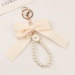 Keychain with Bow, Large Bow Tie, Carrying Bag for Hanging, Ornament, Bag Decorations, DIY Headphone Case, Accessories - Image 2