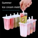 4-Link Old Popsicle Mold With Lid Home Made Homemade Mung Bean Popsicle Homemade Ice Cream Frozen Ice Cream Molds