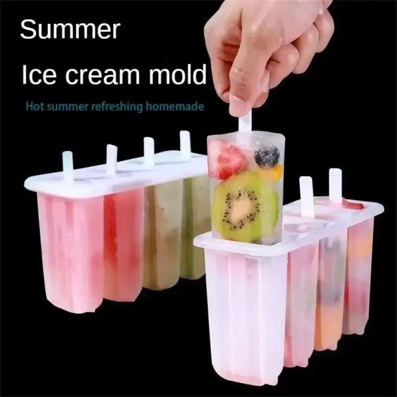 S2c39c2c202e44d57b80698e8d60175b7e.webp 4-Link Old Popsicle Mold With Lid Home Made Homemade Mung Bean Popsicle Homemade Ice Cream Frozen Ice Cream Molds - Image 1