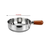 Stainless Steel Milk Pot 1PC with Heat-Resistant Wooden Handle - Image 6