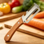 2026 Wooden Multi Functional Vegetable Peeler With Ergonomic Handle For Peeling And Slicing Fruits And Vegetables Durable Smooth - Image 6