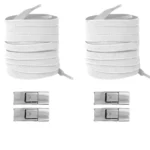 New Without Ties Elastic Laces No Tie Shoe Laces Press Lock Shoelaces Sneaker Kids Adult 8MM Widened Flat Shoelace for Shoes - Image 28