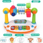 Baby Piano Toy 18cm Rotating Music Keyboard with Light & Sound - Image 4