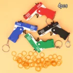 Rubber Band Launcher Toy with 60PCS Bands & Keychain - Image 9