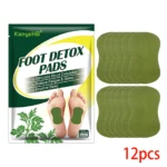 Detox Foot Patches Pads 12/24Pcs Natural Herbal Wormwood Artemisia Argyi Feet Body Toxins Cleansing Relieve Stress Help Sleeping - Image 7