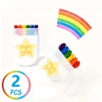 Rainbow Crayon Set 2PCS 6-Color Wax Art Set for Kids - Image 25