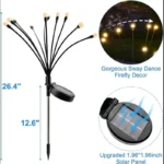 Garden Lights-New Upgraded Solar Powered Firefly Lights Outdoor Waterproof Vibran Garden Lights for Decorationi - Image 6