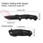 Portable Multifunctional Folding Survival Knife with Sharp Pocket Knife Suitable for Outdoor Camping and Wilderness Survival - Image 2