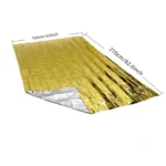 160*210cm Emergency Blanket Waterproof Keep Warm Blanket Camping Survival Tool Life Saving First Aid Insulation Tools  Gold - Image 3