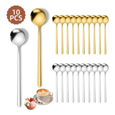 stainless steel coffee spoons 10pcs dessert set