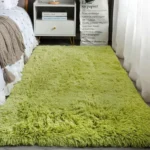 VIKAMA Silk and Wool Carpet, Solid Color, Simple Style, Suitable for Home Bedrooms, Bedside Rug, Dirt-resistant and Warm. - Image 8