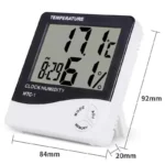 LED Thermometer Thermo-Hygrometer Multifunction Electronic Clock Temperature Humidity Meter Weather Station for Home With Alarm - Image 10