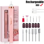 YIKOOLIN Portable Nail File Care Electric Nail Drill with 4 Speeds Cuticle Trimmer Battery Operated Manicure and Pedicure Tools - Image 13