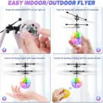 Induction Flying Ball 4F Colorful LED Gyroscope Toy - Image 6