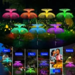 1-10pcs 7Color Changing Outdoor Lamp Solar Jellyfish Lights Waterproof Pathway Lawn Garden Decor Lighting - Image 2