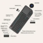 2.4G Wireless Keyboard With 7-color Backlight Touchpad Mouse And Flashligt- Portable Applicable- Perfect For PC Smart TV Box - Image 6