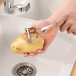 Stainless Steel Julienne Peeler 2-in-1 Vegetable Grater & Slicer - Image 5