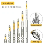5PCS Upgraded High Hardness And Strong Magnetic Bit 25/50/65/70/90/150mm Non-slip Cross High Hardness Electric Hand Drill Screw - Image 11
