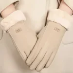 Women Touchscreen Gloves Warm Plush-Lined Winter Outdoor Gloves - Image 4