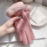Women Touchscreen Gloves Warm Plush-Lined Winter Outdoor Gloves - Image 8