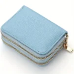 Women's Double Zipper Wallet Fashion Short Credit Card Holder with Large Capacity Coin Purse - Image 12