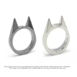 Self-defense cat ear ring window breaker women's anti-wolf men's single finger buckle carry defense spikes finger tiger . - Image 7