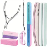 professional nail care kit 10pcs 100 180 grit