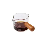 Glass Espresso Measuring Cup 1PC with Wooden Handle - Image 7