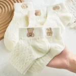 5pairs Women Socks Spring Summer Cute Bear Rabbit Rainbow Print Ankle Socks Casual Short Socks - Image 6