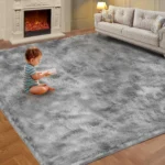 VIKAMA Tie-Dye Plush Carpet Living Room Decoration Soft Fluffy Home Mat Children's Room Baby Crawling Non-Slip Blanket - Image 5