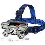 USB Rechargeable Headlamp Portable 5LED Headlight Built In Battery Torch Portable Working Light Fishing Camping Head Light For T - Image 7