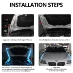 150cm LED Daytime Running Light Scan Starting Car Hood Decorative Lights DRL Auto Engine Hood Guide Decorative Ambient Lamp 12V - Image 2
