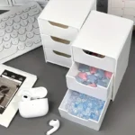 3-Tier Plastic Cosmetic Storage Box Organizer with Drawers Multifunctional Countertop Storage for Jewelry Office Supplies - Image 4