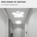 E27 Fan Shape Foldable 28W LED Bulb AC220V/110V Deformation for Home Ceiling Lights Warehouse and Garage White Light 6500K Bulb - Image 5