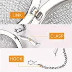 Stainless Steel Tea Infuser Ball 1PC with Chain Hook - Image 4