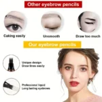 Waterproof Eyebrow Pen, Microblading Eyebrow Pencil With 4 Split Head, Natural Looking Brows Makeup ( 5 Colors) - Image 3