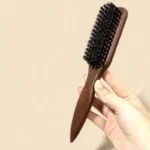 Brown Pointed-Tail Bristle Comb - Unisex, Smooth & Anti-Static, No Tangles No Hair Damage, Home Use - Image 2