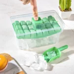 Ice Cube Tray with Lid 68 Cubes Easy Press Release Box - Image 3