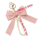 Keychain with Bow, Large Bow Tie, Carrying Bag for Hanging, Ornament, Bag Decorations, DIY Headphone Case, Accessories - Image 4