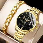 Fashion Men Stainless Steel Watch Luxury Calendar Quartz Wrist Watch Mens Business Watches for Man Clock Montre Homme - Image 8