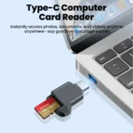 Type-C 2.0 Mini TF Card Reader External Storage Black Stretch for Memory Stick USB C 2.0 For Iphone 17 16 Mini TF Card Reader - Image 2