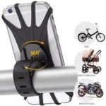Silicone Bicycle Phone Holder Universal Bike Motorcycle Mobile Phone Stand Handlebar Clip Bracket for 4 to 6.5 inch Cell Phone