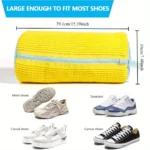 Durable Shoe Washing Machine Bag for All Shoe Types-Yellow with Blue Zipper,Ideal for Sneakers and Casual Shoes,Laundry Wash Bag - Image 3